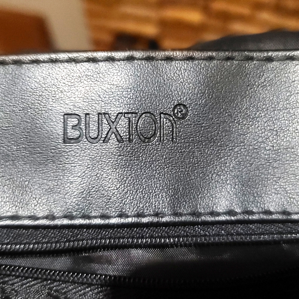 Buxton black Leather multi-pak shoulder travel bag